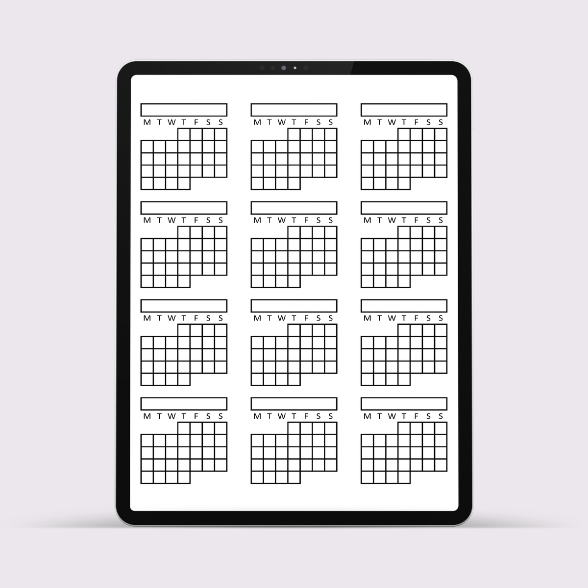 Mini calendar tracker printables