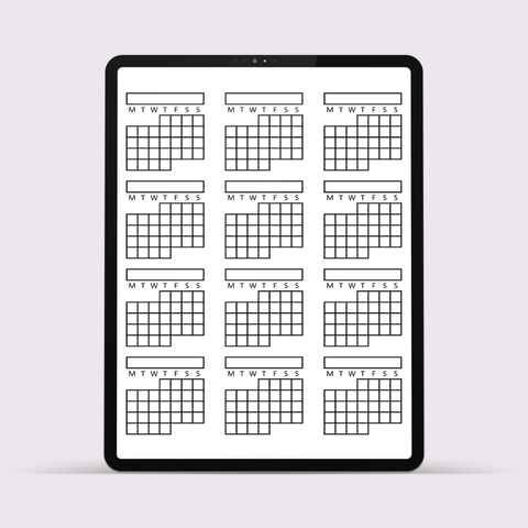 Mini calendar tracker printables